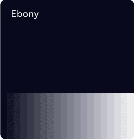 Viser eksempel på nyanser av ebony