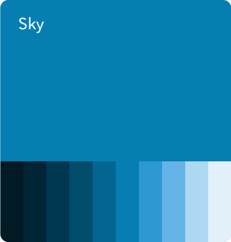 Viser eksempel på nyanser av sky
